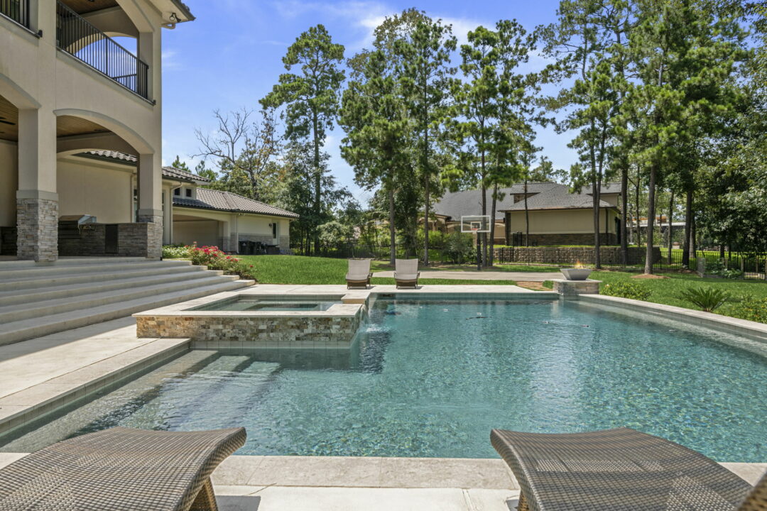 Geometric Pool in Benders Landing Estates of Spring, Texas