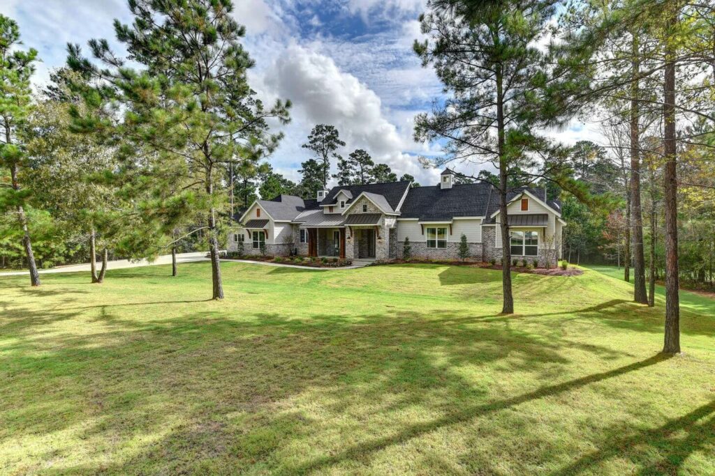 Transitional Style New Home and Pool in Crown Ranch of Magnolia, Texas