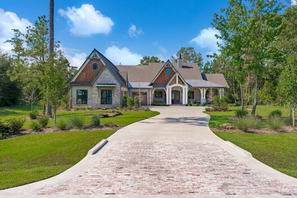 Modern Craftsman New Home and Freeform Pool in Benders Landing Estates of Spring, Texas