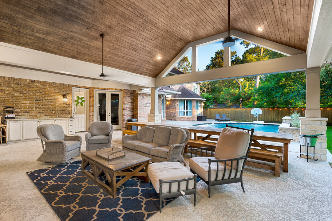 Patio, Pavilion, and Pool Remodel in Memorial Area of Houston, Texas