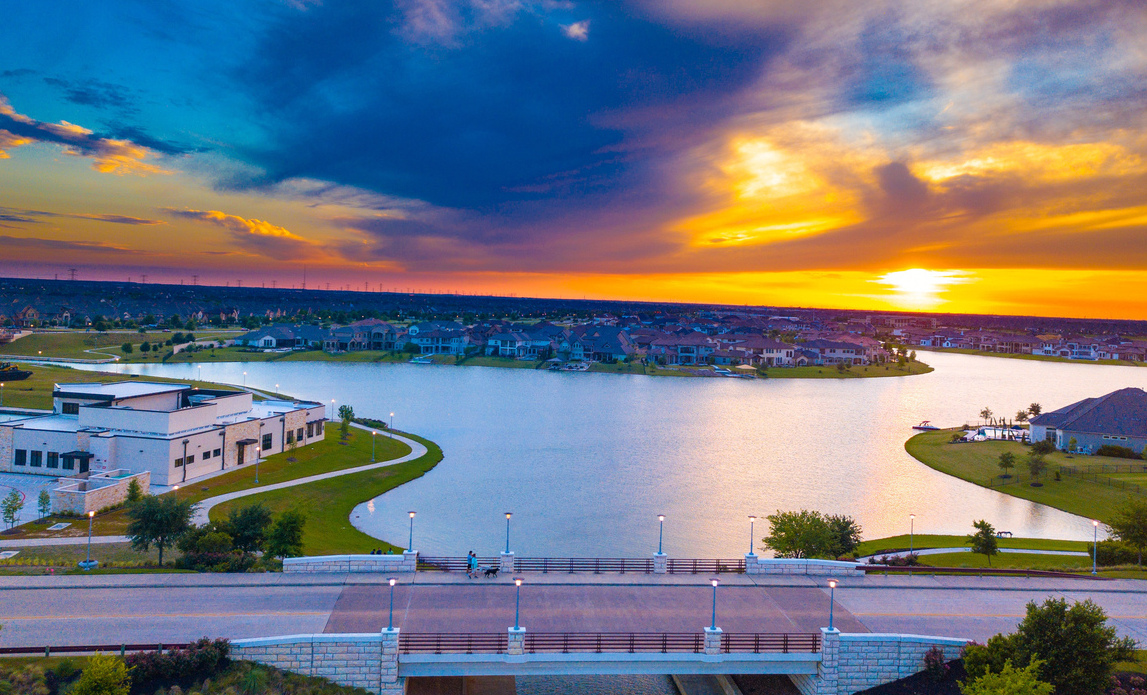 Sunset,Over,The,Bridge,In,Cypress,Texas